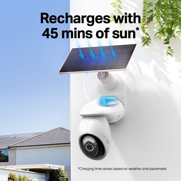 Kit de cámara de seguridad Pan/Tilt alimentado por energía solar 4