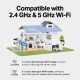 Kit de cámara de seguridad Pan/Tilt alimentado por energía solar 12