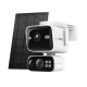Système de surveillance extérieure : caméra double objectif 4K AOV panoramique/inclinable + panneau solaire 1