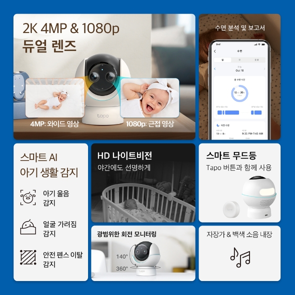 듀얼 렌즈 스마트 베이비 카메라 5