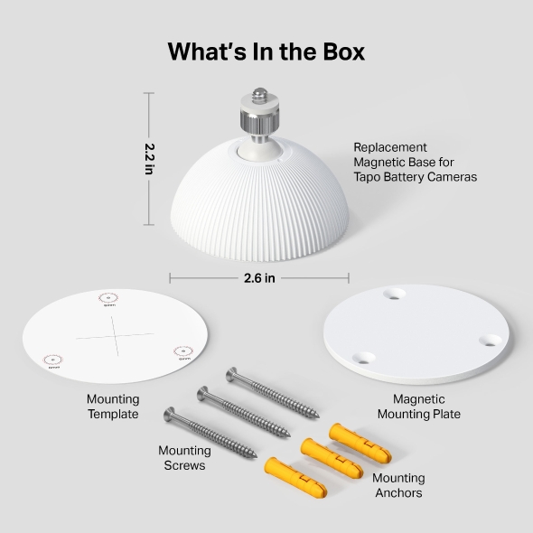 Replacement Magnetic Base for Tapo Battery Cameras 7