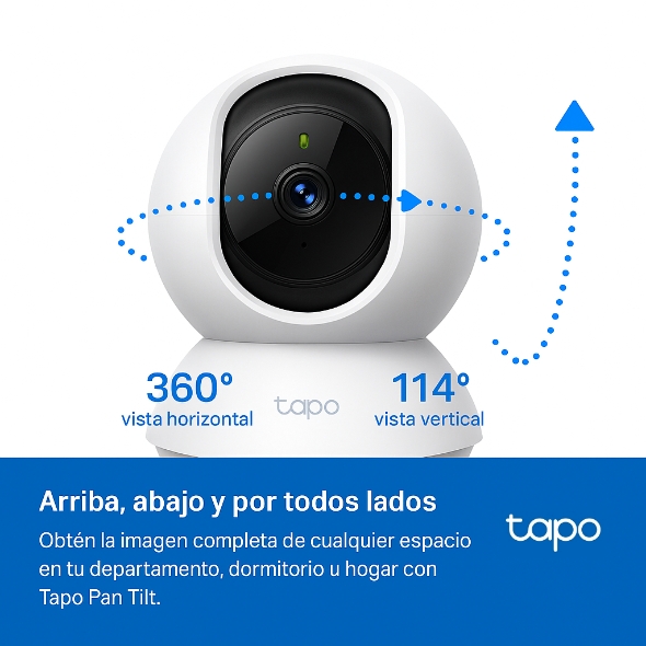 Cámara Wi-Fi de Seguridad con Giro e Inclinación