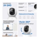 Cámara de Vigilancia Wi-Fi de 360 Grados con Vista 2K 4MP y Detección IA Avanzada 2