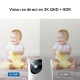 Caméra de sécurité AI panoramique et inclinable 2K QHD WiFi 2