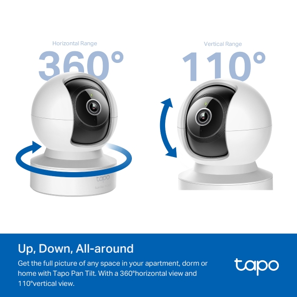 Pan/Tilt AI Home Security Wi-Fi Camera 6