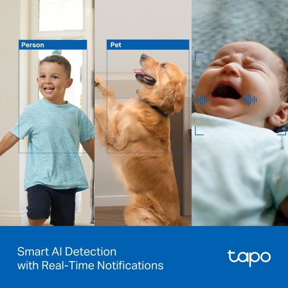 Pan/Tilt AI Home Security Wi-Fi Camera 6