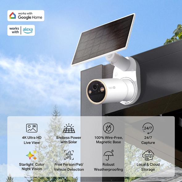 Solar-Powered Security Camera Kit 4