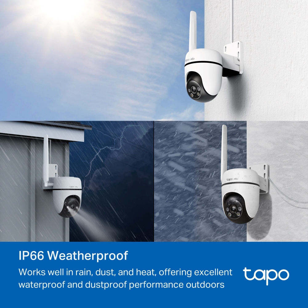 TP-Link Tapo C615G – Telecamera Sicurezza 4G LTE Con Pannello Solare, 2K, IP65, 360°