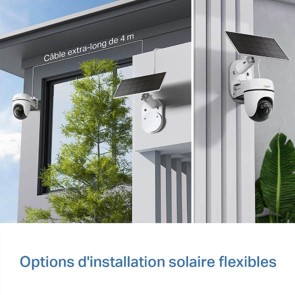 Kit de caméra de surveillance panoramique/inclinable à énergie solaire 5