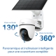 Kit de caméra de surveillance panoramique/inclinable à énergie solaire 9