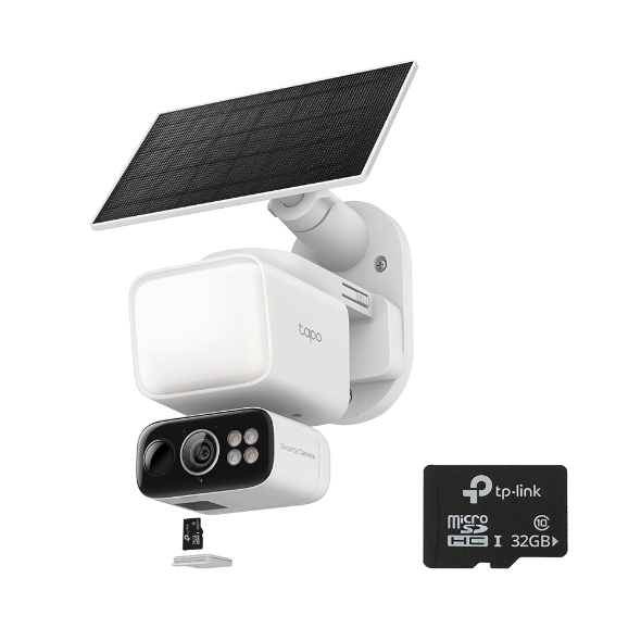 Solar-Charged Floodlight Pan/Tilt Security Camera with microSD 1
