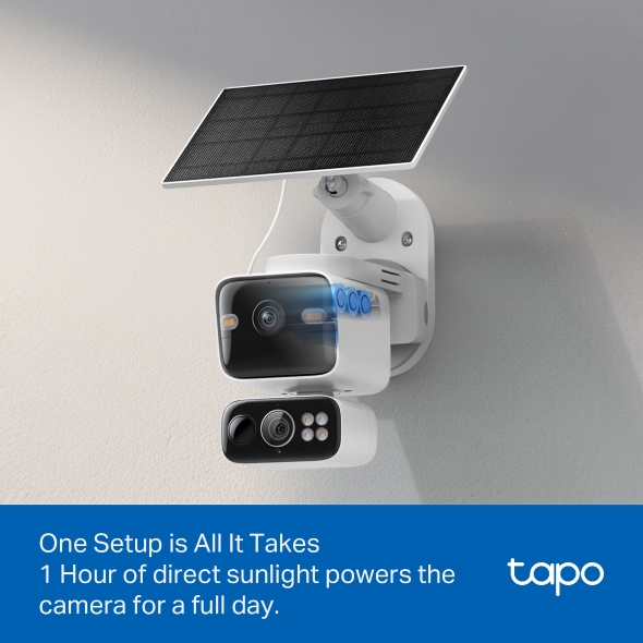 Solar-Powered Dual-Lens Pan/Tilt Security Camera Kit 8