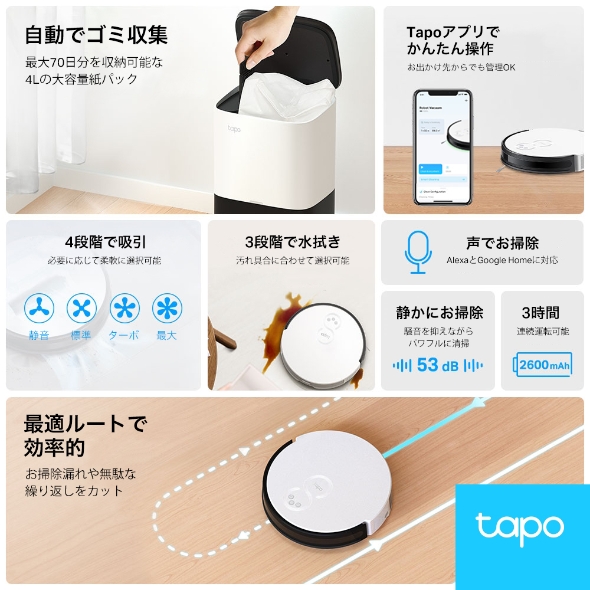 2in1ロボット掃除機&自動ゴミ収集機 4
