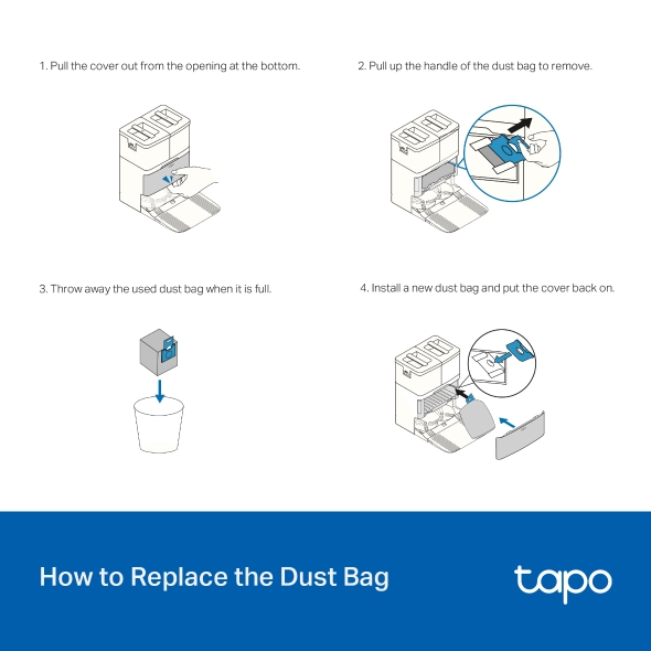 Tapo Robot Vacuum Disposable Dust Bag (5 Pcs) 3