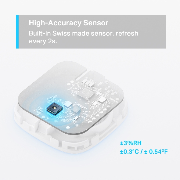 TP-Link Tapo Smart Temperature and Humidity Sensor | Requires Tapo Hub |  High-Accuracy Swiss-Made Sensor | Real-Time Notifications | Free Data  Storage