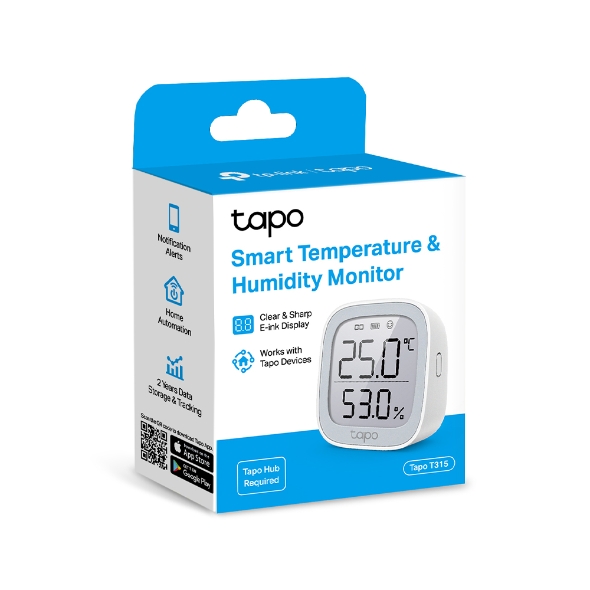 Tapo T315, Capteur Moniteur intelligent de température et d'humidité Tapo