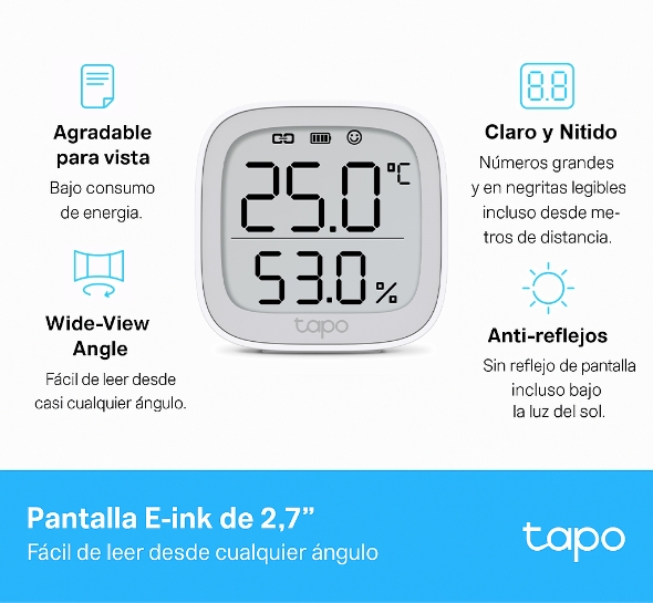 Sensor Inteligente de temperatura y humedad Tapo 4