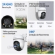 Câmara de Segurança Inteligente 2K QHD Wi-Fi Panorâmica Pan/Tilt  Exterior  3