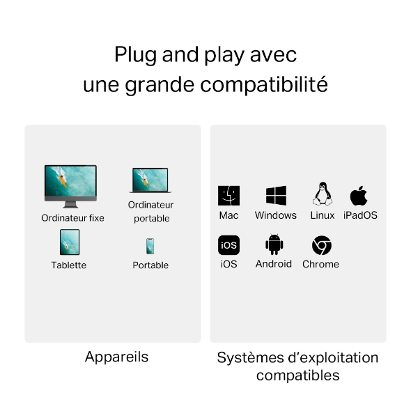 Lecteur de cartes USB 3.0 Type-C vers SD et microSD 3.0 5