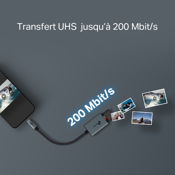 Lecteur de cartes USB 3.0 Type-C vers SD et microSD 3.0 7
