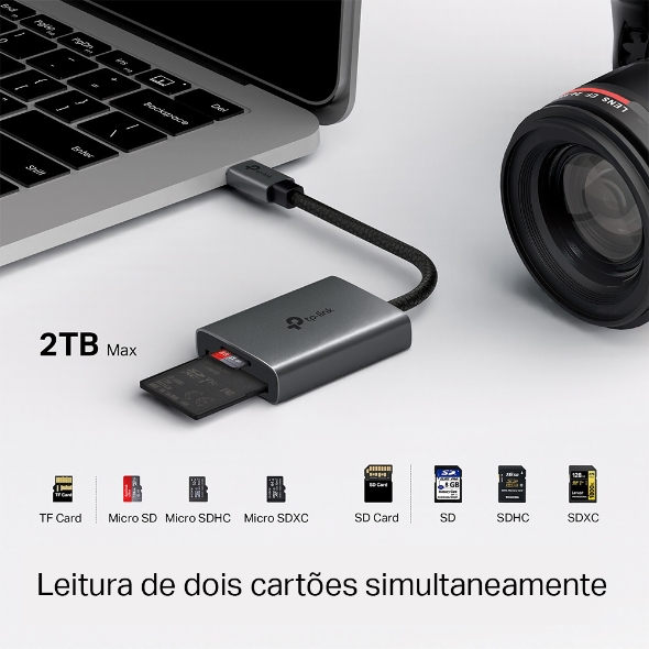 Leitor de Cartão USB 3.0 Tipo C para SD e microSD 4.0 6