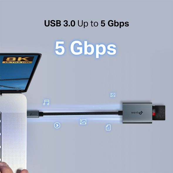 USB 3.0 Type-C to SD & microSD 4.0 Card Reader 5