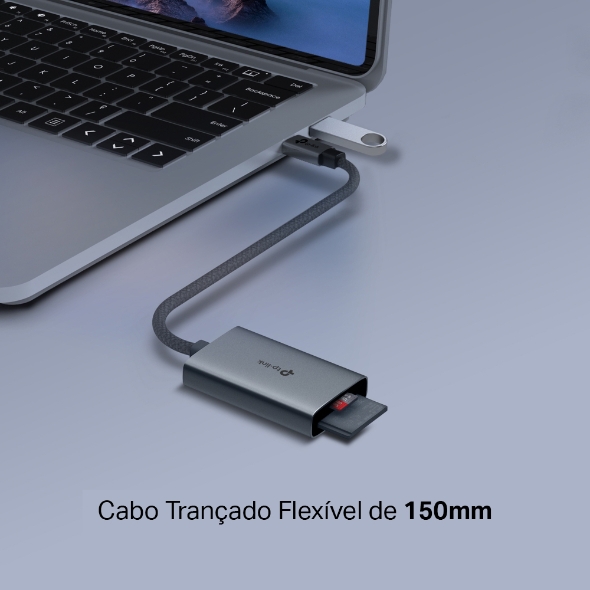 Leitor de Cartão USB 3.0 Tipo C para SD e microSD 4.0 8