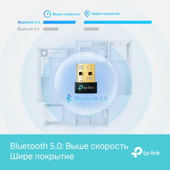 Сверхкомпактный USB‑адаптер Bluetooth 5.3 3