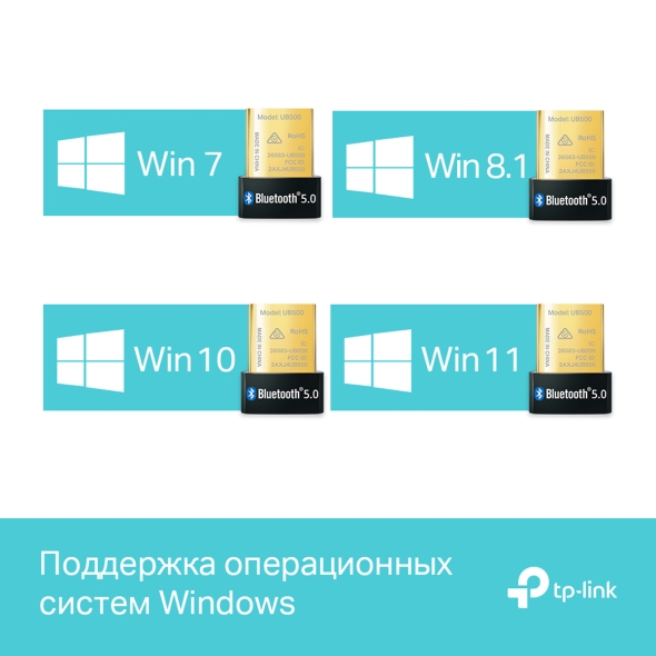 Сверхкомпактный USB‑адаптер Bluetooth 5.3 5