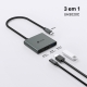 Hub 3 em 1 USB Tipo C 2