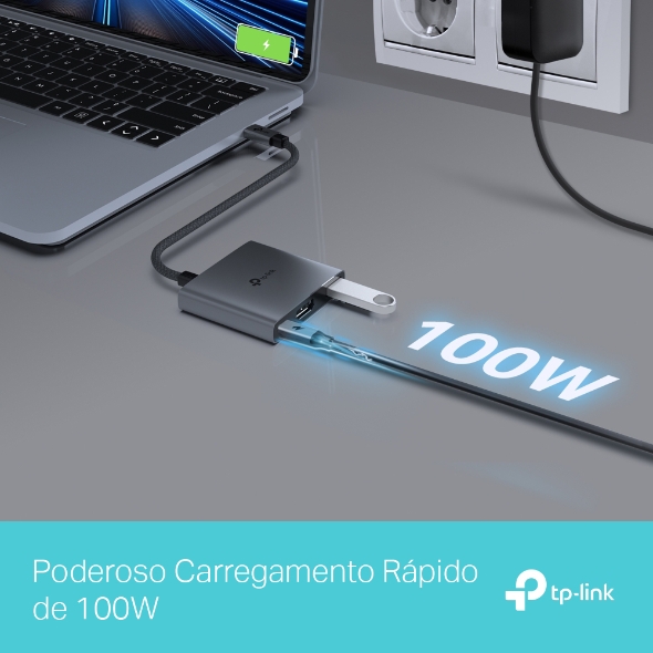 Hub 3 em 1 USB Tipo C 4