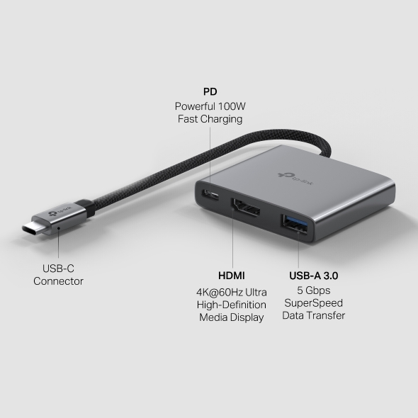 Hub USB Type-C 3 em 1  3