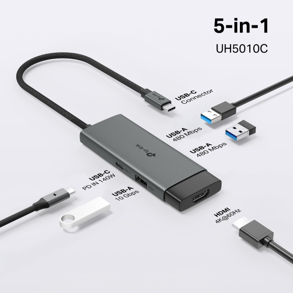 USB Type-C 5-in-1 Hub 2
