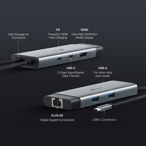 USB Type-C 6 in 1 Hub 6