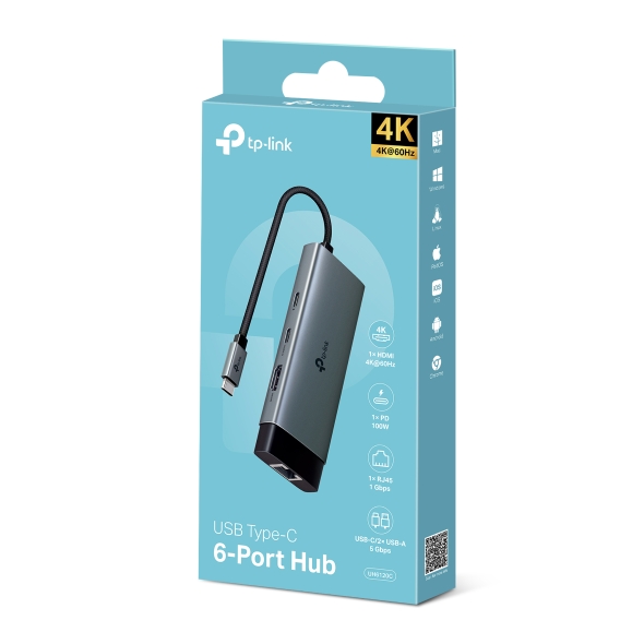 Hub 6-w-1, USB Typu C 5