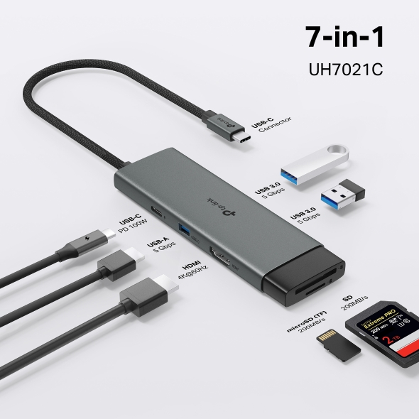 USB Type-C 7 in 1ハブ 2