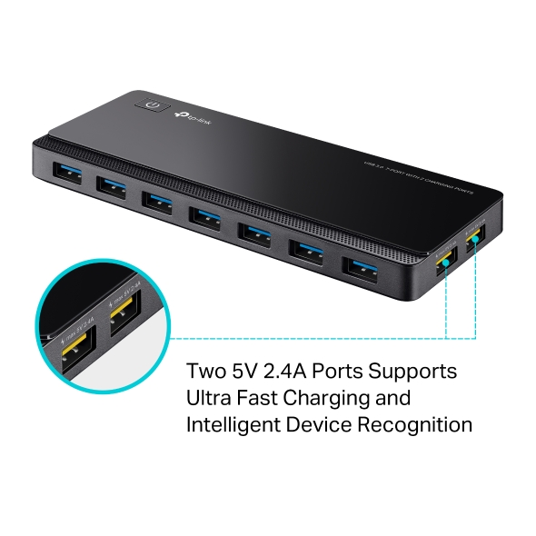 USB 3.0 7-Port Hub with 2 Charging Ports 3