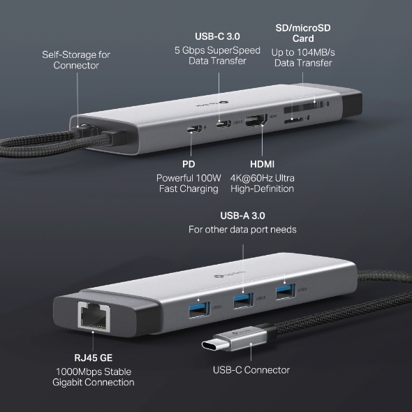 USB Type-C 9-Port Hub 5