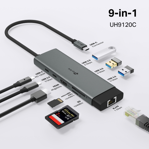 USB Type-C 9 in 1 Hub 4