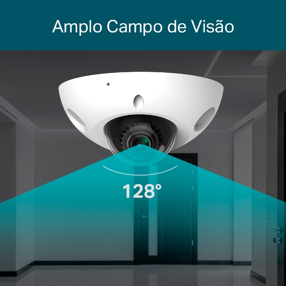 Câmera IP Externa Dome 3MP Colorida IA PoE 6