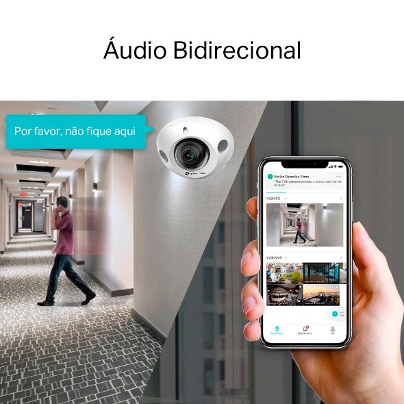 Câmera IP Externa Dome 3MP Colorida IA PoE 7