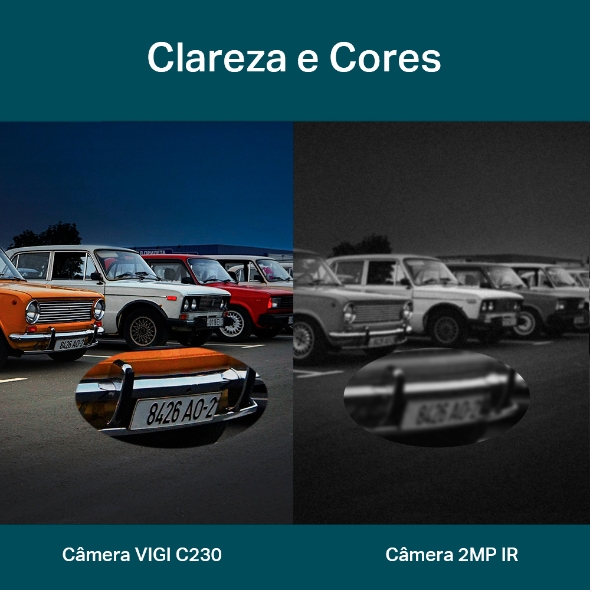 Câmera IP Externa Dome 3MP Colorida IA PoE 3