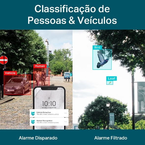 Câmera IP Externa Dome 3MP Colorida IA PoE 4
