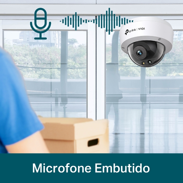 Câmera IP Externa Dome 3MP Colorida IA PoE 6