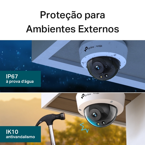 Câmera IP Externa Dome 3MP Colorida IA PoE 7