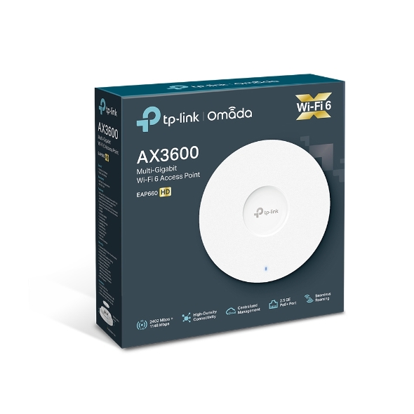 Access Point Wi-Fi 6 AX3600 High-Density cu Port 2.5G (include adaptor DC) 4