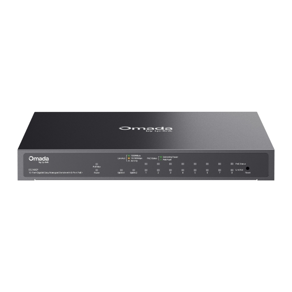 Omada 10-Port Gigabit Easy Managed Switch with 8-Port PoE+