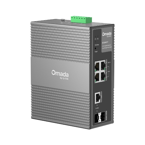 Omada 6-Port Gigabit Industrial Easy Managed Switch with 3-Port PoE+ and 1-Port PoE++ 3