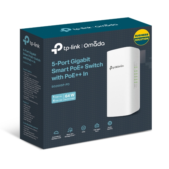 Omada 5-Port Gigabit Smart Switch with 1-Port PoE++ In and 4-Port PoE+ Out 5