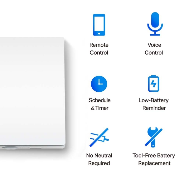 TP-Link Tapo S210 - Interruptor de luz WiFi Inteligente, Interruptor de  Persianas LED WiFi, Compatible con Alexa y Google Assistant, NO Necesita  Cable Neutro, Fácil instalación, 1 Gang 1 vía : : Informática